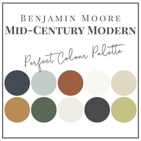 Benjamin Moore Mid-Century Modern - Perfect Colour Palettes - Claire Jefford