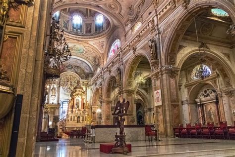 Interior of Santiago Metropolitan Cathedral - Santiago, Chile Editorial Stock Photo - Image of ...