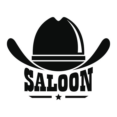 Saloon logo, simple style 14428699 Vector Art at Vecteezy