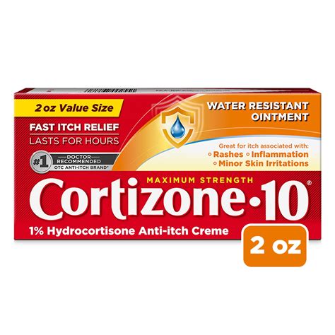 Cortizone-10 Maximum Strength 1% Hydrocortisone Anti-Itch Water Resistant Ointment 2oz - Walmart.com