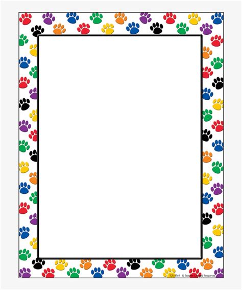 Dog Paw Print Clip Art Border