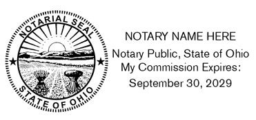 Electronic Notary Seal/Stamp - Ohio Rectangle