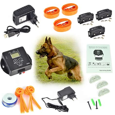 5000 Square Meters Wireless Invisible Electric Dog Fence Fencing System for 3 Dogs Pet Safety ...