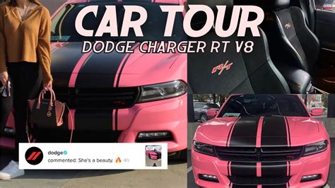 PINK DODGE CHARGER CAR TOUR | DODGE SAW MY TIKTOK!!? - YouTube