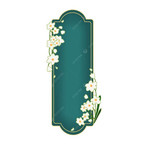 New Year Border Floral Border, New Year Border, Floral Border, Daffodils PNG Transparent Clipart ...