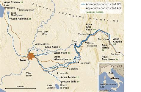 Interactive graphic: The aqueducts of Rome - Data Desk - Los Angeles Times