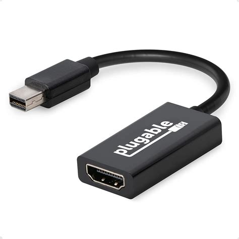 Plugable Active Mini DisplayPort (Thunderbolt 2) to HDMI 2.0 Adapter (Supports Mac, Windows ...