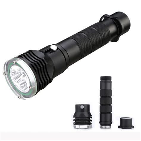 0 50M Professional Diving Light 3000 Lumens High Power Diving ...