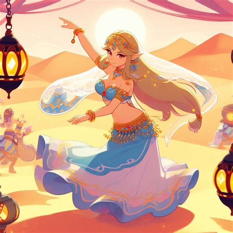 Princess Zelda Belly Dancing in the Oasis by MagicianPendragon on ...