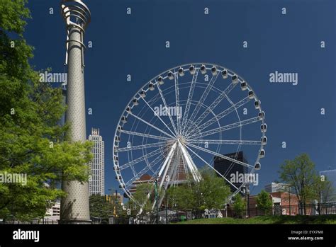 SKYVIEW FERRIS WHEEL CENTENNIAL OLYMPIC PARK DOWNTOWN SKYLINE ATLANTA ...