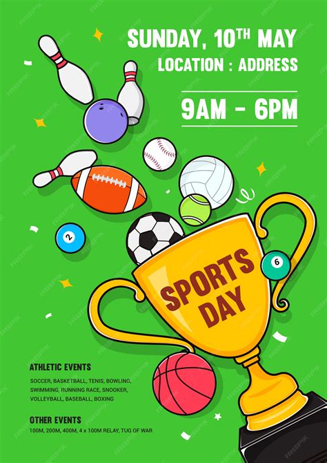 Premium Vector | Sports Day Poster Invitation Design