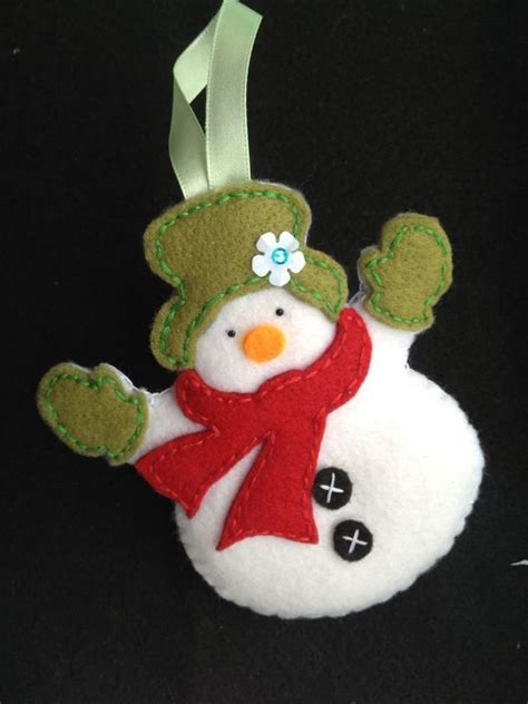 Snowman Christmas Tree Ornaments | Snowman christmas tree, Felt christmas decorations, Christmas ...