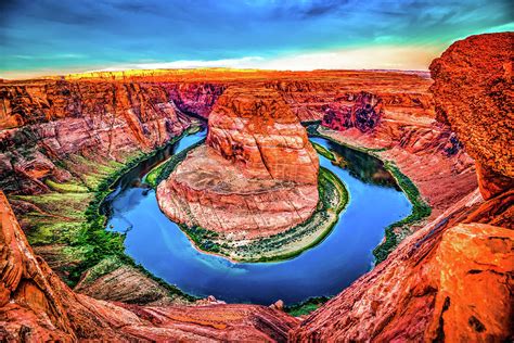 Radiant Sunrise Over Horseshoe Bend Photograph by Gregory Ballos - Pixels