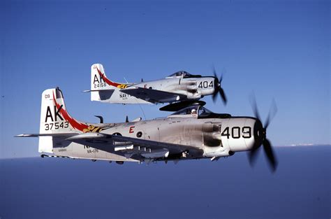 Douglas A-1 Skyraider, although famous for its interventions in Korea and specially in Vietnam ...