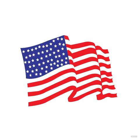 Flying American Flag Vector in Illustrator, SVG, JPG, PNG, EPS ...