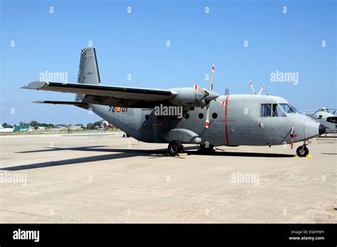 CASA 212 Military small transport plane at the second airshow at Malaga airport, Malaga ...