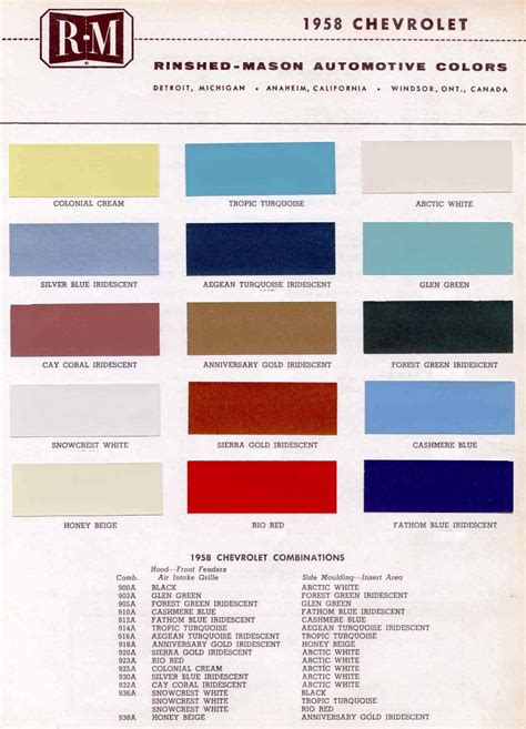 1958 Chevy Impala Color Chart | Porn Sex Picture