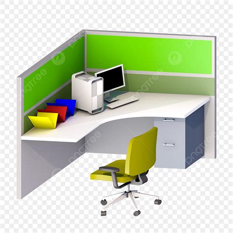 Office Desk Clipart Vector, 3d Desk Office Scene, 3d Desk, Office Scene, Company Office Chair ...