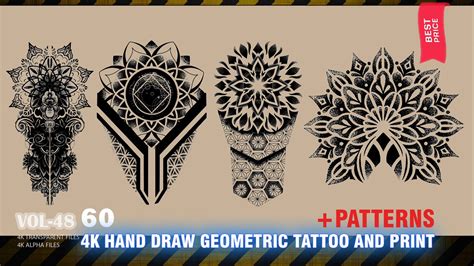 ArtStation - 60 4K GEOMETRIC HAND DRAW TATTOO AND PRINT+PATTERNS (ALPHA ...