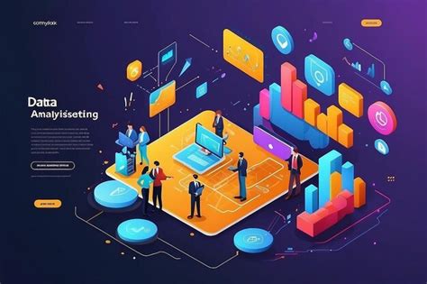 Premium Photo | Web banner background vector for data analysis digital marketing teamwork