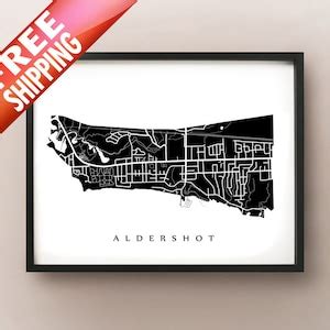 Aldershot Map Burlington ON Neighbourhood Art Print - Etsy