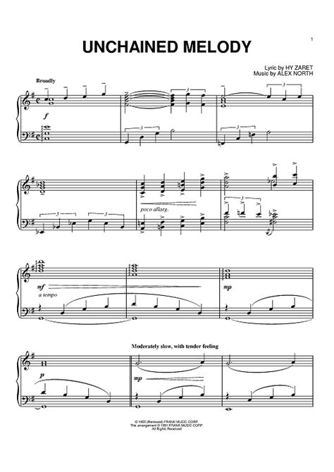 Unchained Melody" Sheet Music by Elvis Presley; Barry Manilow; The ...