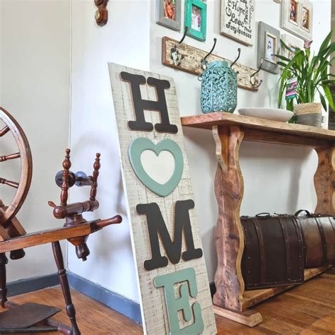 Home Sign (Wooden Farmhouse Style) - World Of Rustic Frames