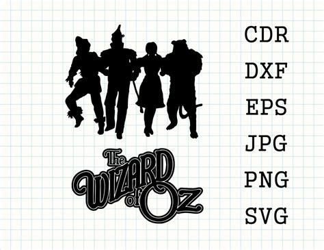 Wizard of OZ svg cut file instant download Dorothy vector | Etsy