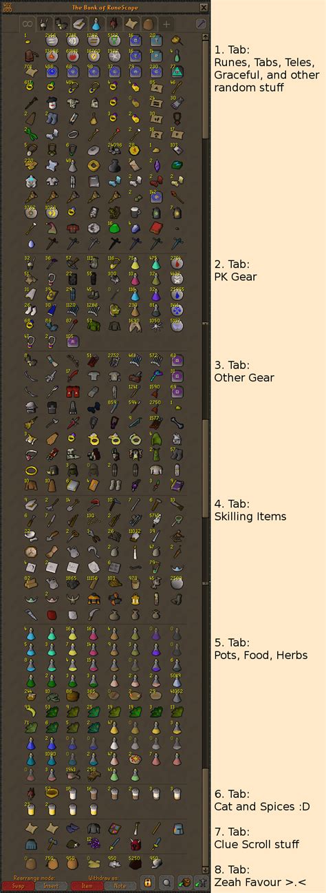 [OSRS] My Bank, yes I don't skill a lot, and I'm poor.:) : r/BankTabs