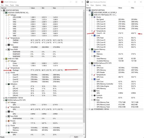 Open Hardware Monitor vs CPUID HWMonitor.... Regarding Tempatures : r ...