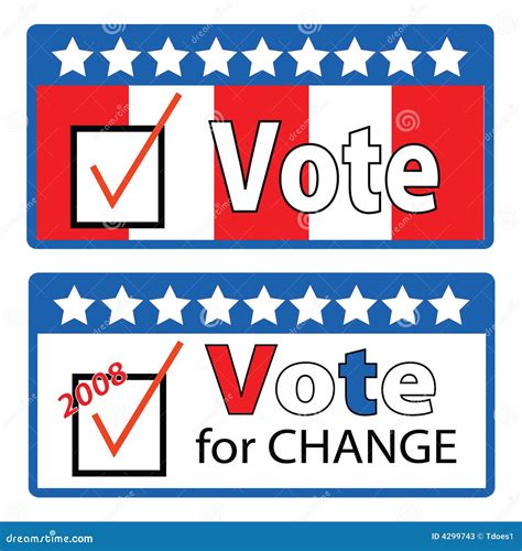 Vote for change stock vector. Illustration of change, vote - 4299743