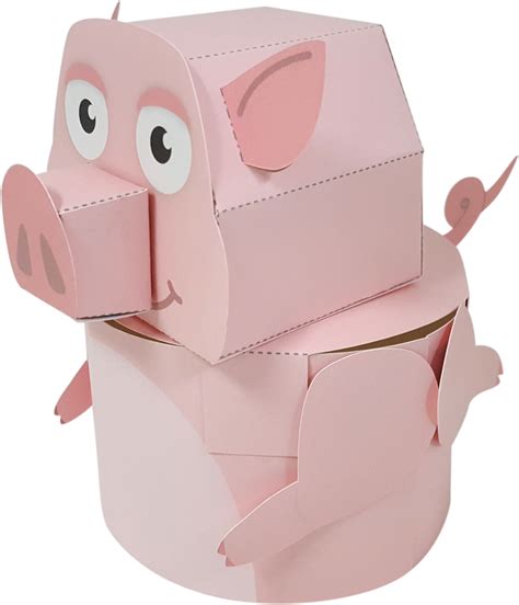 Pig Character Papercraft – Kamibot Library Paper Robot, Pig Character, Printable Paper, Robots ...
