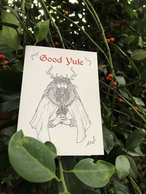 A6 Good Yule Yuletide Cards Christmas Cards Pagan - Etsy Sweden