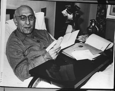 Prime Minister Mohammad Mossadegh of Iran in hospital bed in New York ...