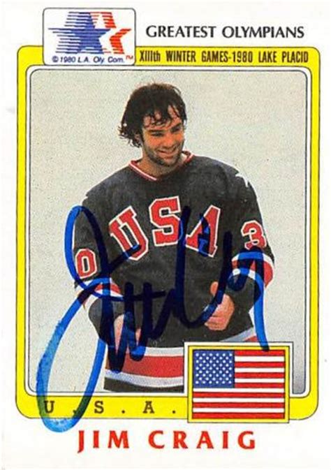 Jim Craig Hockey Slabbed Autographed Cards