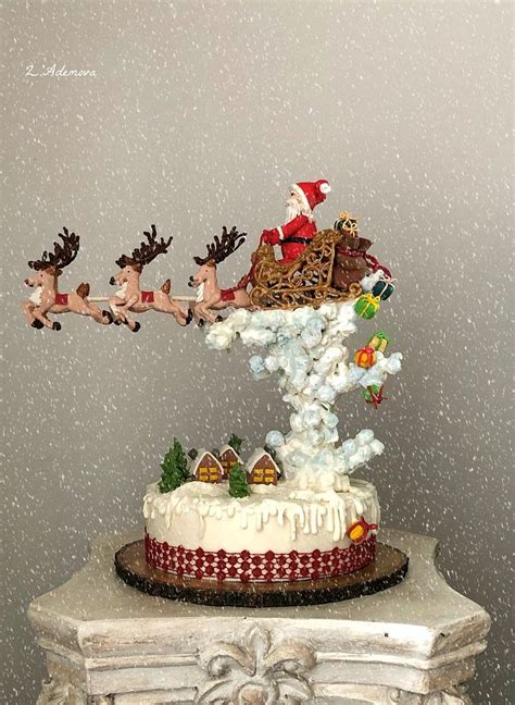 Christmas fruit cake with royal icing decorations!...🦌🎁 - - CakesDecor