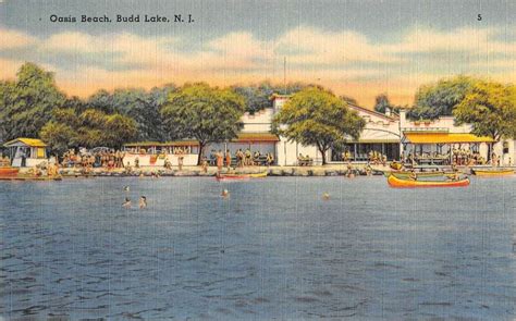 Budd Lake New Jersey Oasis Beach Waterfront Antique Postcard K48972 - Mary L. Martin Ltd. Postcards