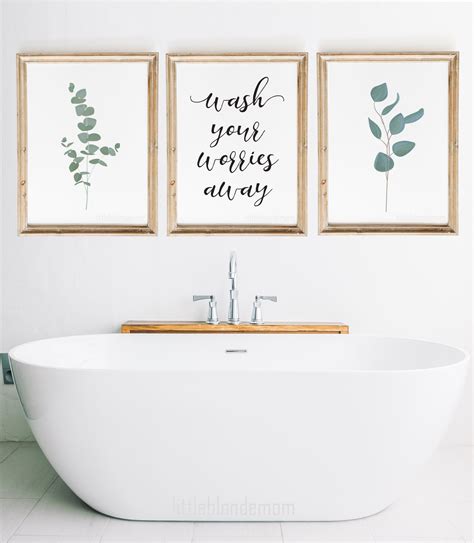 Bathroom Wall Decor Set of 3 Wall Art Farmhouse Wall Art | Etsy ...