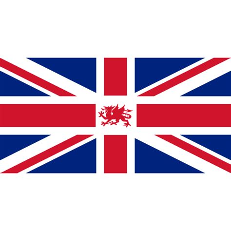 Flag: UK+Wales | Proposed version of the Union Jack including the Welsh dragon | landscape flag ...