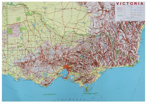 3D Map Of Victoria Australia D6Cnv - Large Map of Asia