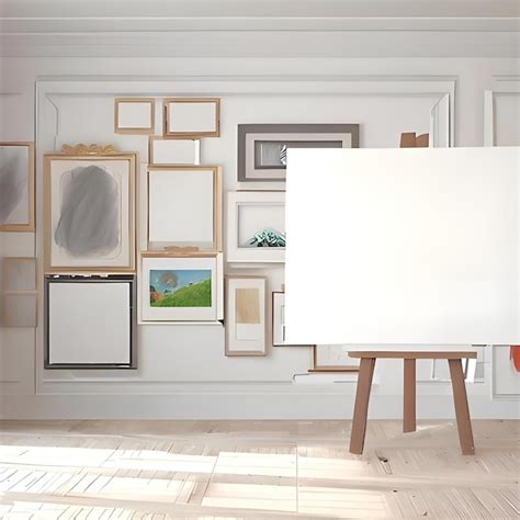 Premium AI Image | white canvas mockup on room