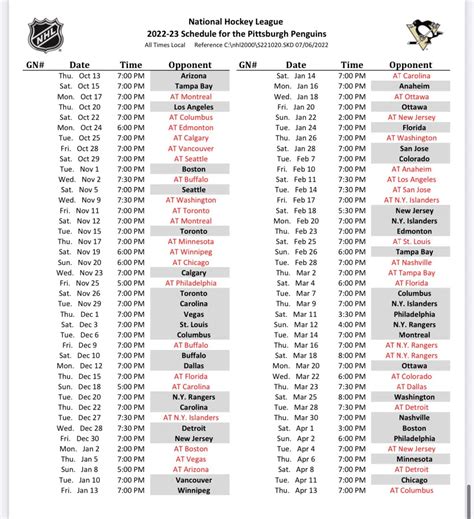 Penguins Hockey Schedule 2024 - Jerry Louella