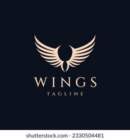 Wings Logo Design Vector Illustration Stock Vector (Royalty Free ...