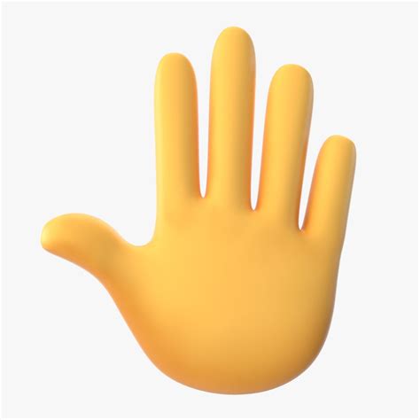 Raised Hand Emoji 3D Model $9 - .3ds .blend .c4d .fbx .max .ma .lxo .obj - Free3D