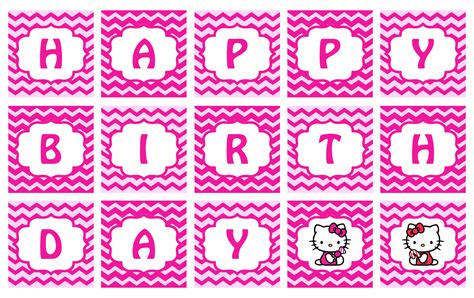 Hello Kitty Happy Birthday Banner Printable - vrogue.co