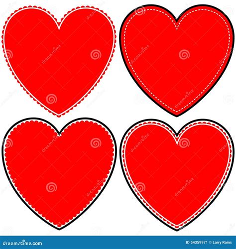 Fancy Heart Icons stock vector. Illustration of valentine - 54359971