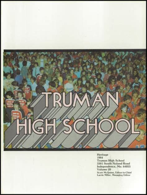 Explore 1984 Truman High School Yearbook, Independence MO - Classmates