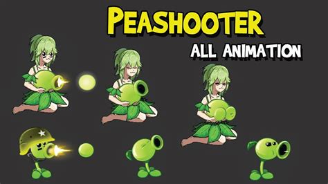 Peashooter All Animations | Plants vs Zombies 2 - Pvz 2 Challenge - YouTube