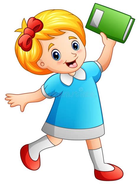 Child Holding A Book Clipart For Kids