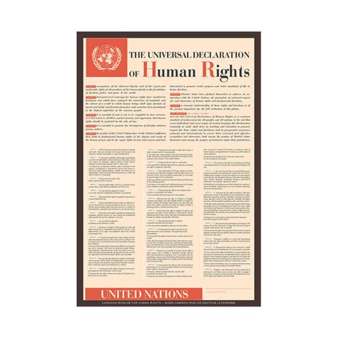 Poster of the Universal Declaration of Human Rights – CMHR Boutique